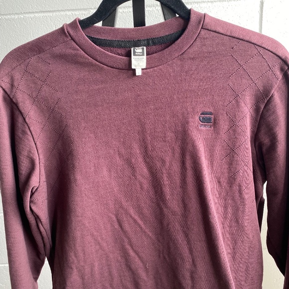 RAW Burgundy Crewneck Sweatshirt Size Small - Picture 3 of 5